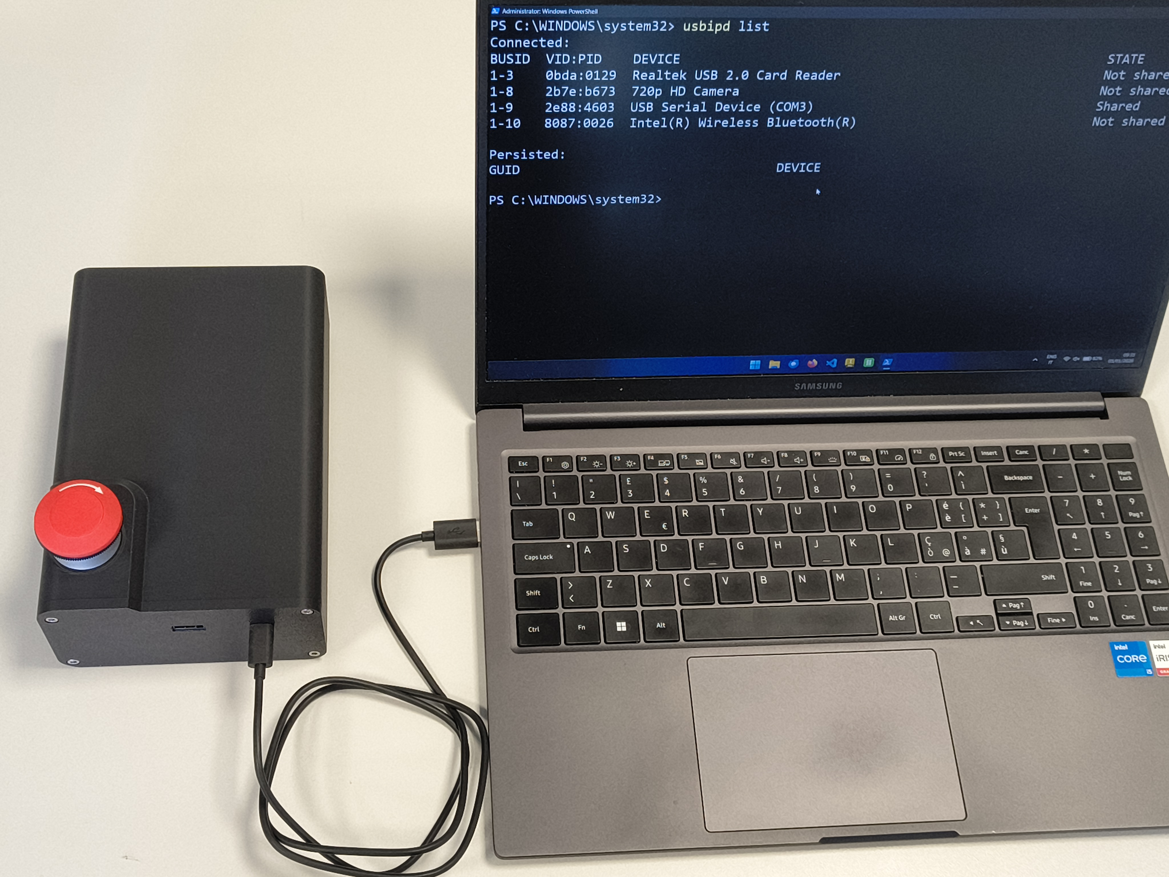 USB connection